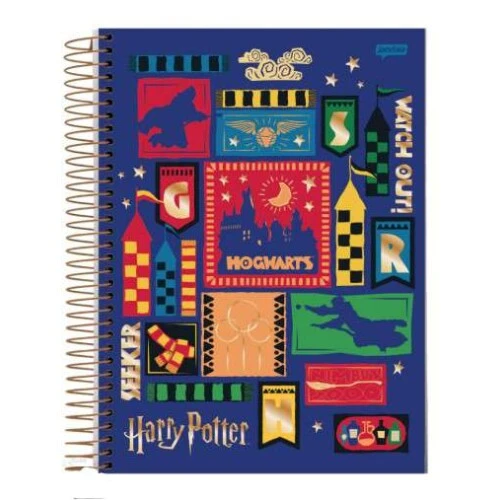 Caderno Universitário 10m Harry Potter 200 Folhas - Jandaia