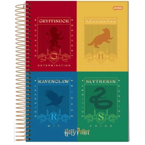 Caderno Universitário 10m Harry Potter 200 Folhas - Jandaia