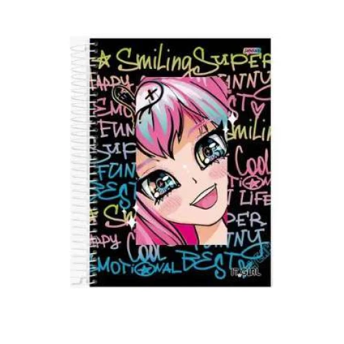 Caderno Universitario 101 It Girl -Jandaia 200 folhas