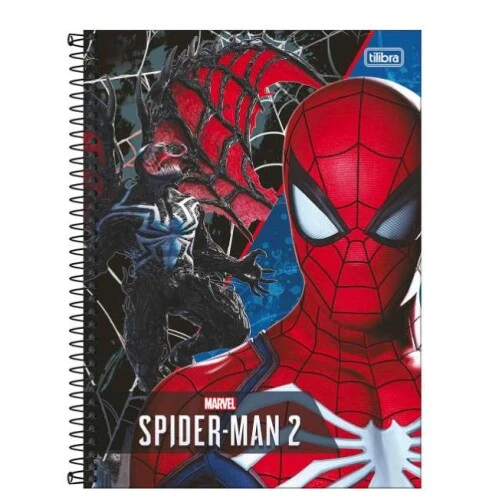 Caderno Universitário 10x1 Spider Game 160 Folhas  Tilibra