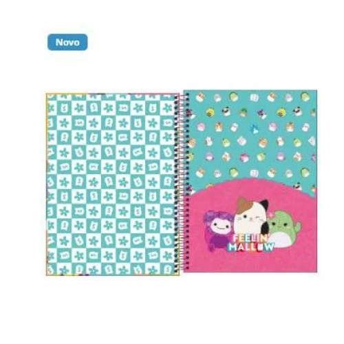Caderno Universitário 10x1 Squishmallows 160 folhas - Tilibra