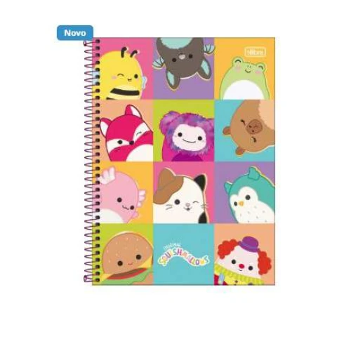 Caderno Universitário 10x1 Squishmallows 160 folhas - Tilibra