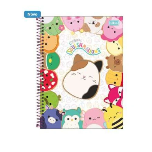 Caderno Universitário 10x1 Squishmallows 160 folhas - Tilibra