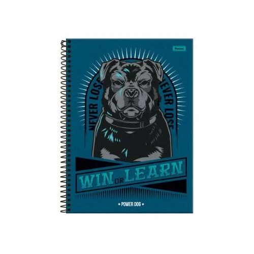 Caderno Universitário 15 matérias Power Dog 240 Folhas  Foroni