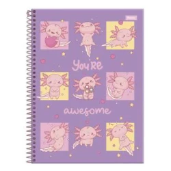 Caderno Universitário Axolove Grande 160 Folhas  Foroni