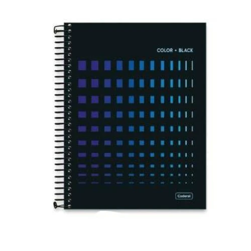 Caderno Universitário Color Black 10 matérias 160 Folhas - Cadersil