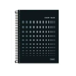 Caderno Universitário Color+Black 15 matérias 240 Folhas  Cadersil