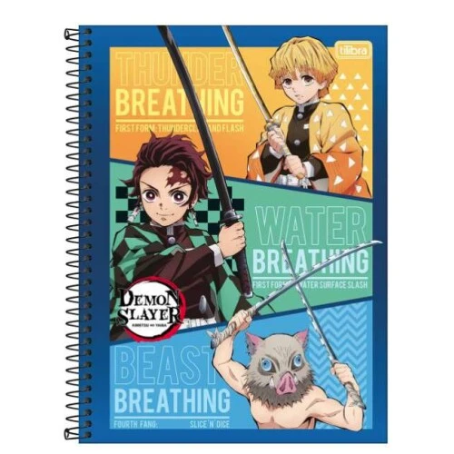 Caderno Universitário 80 Folhas Demon Slayer - Tilibra