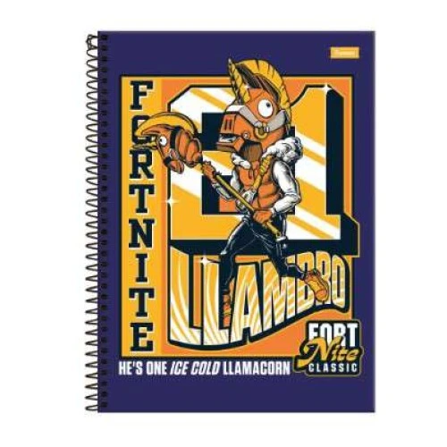 Caderno Universitário 15 matérias Fortnite 240 Folhas  Foroni