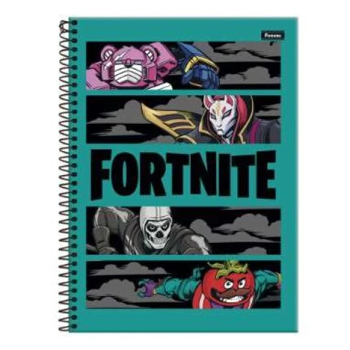 Caderno Universitário Fortnite 11 Grande 80 Folhas - Foroni