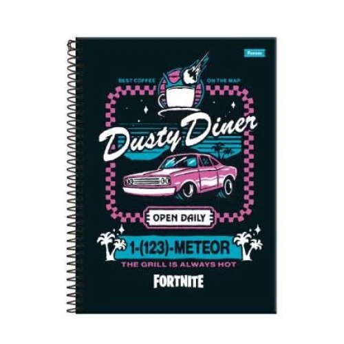 Caderno Universitário 15 matérias Fortnite 240 Folhas  Foroni
