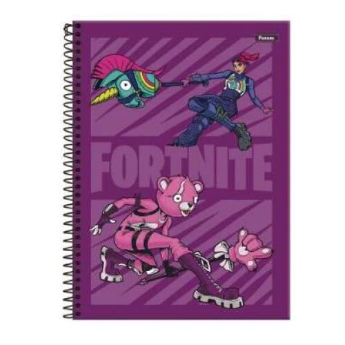 Caderno Universitário Fortnite 11 Grande 80 Folhas - Foroni