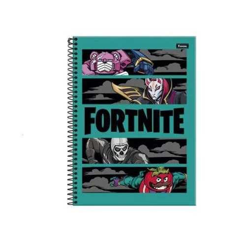 Caderno Universitário Fortnite 101 Grande 160 Folhas - Foroni