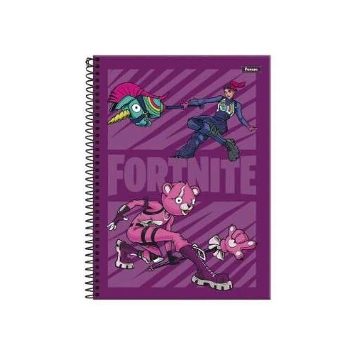 Caderno Universitário Fortnite 101 Grande 160 Folhas - Foroni