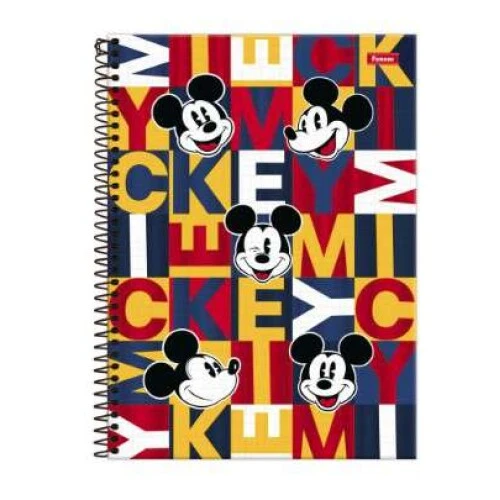 Caderno Universitário Mickey Mouse 80 Folhas - Foroni
