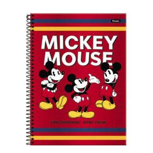 Caderno Universitário 101 Mickey Mouse Grande 160 Folhas Foroni Caderno Universitário 101 Mickey Mouse Grande 160 Folhas Foroni