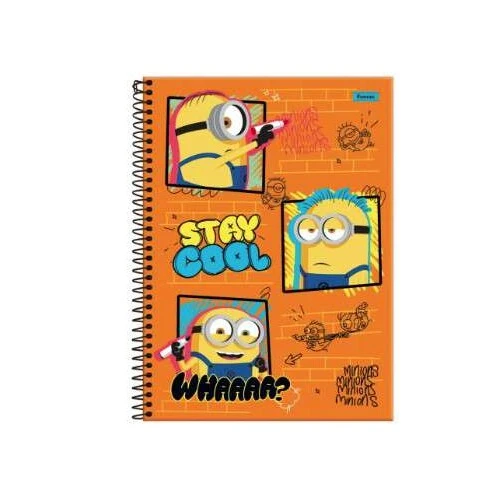 Caderno Universitário Minions 1 matéria 80 Folhas - Foroni Caderno Universitário Minions 1 matéria 80 Folhas - Foroni