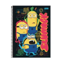 Caderno Universitário Minions 1 matéria 80 Folhas - Foroni