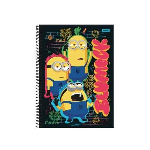 Caderno Universitário Minions 1 matéria 80 Folhas - Foroni Caderno Universitário Minions 1 matéria 80 Folhas - Foroni