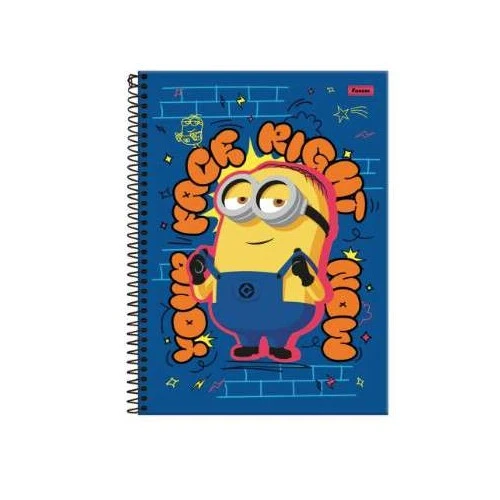 Caderno Universitário Minions 1 matéria 80 Folhas - Foroni Caderno Universitário Minions 1 matéria 80 Folhas - Foroni