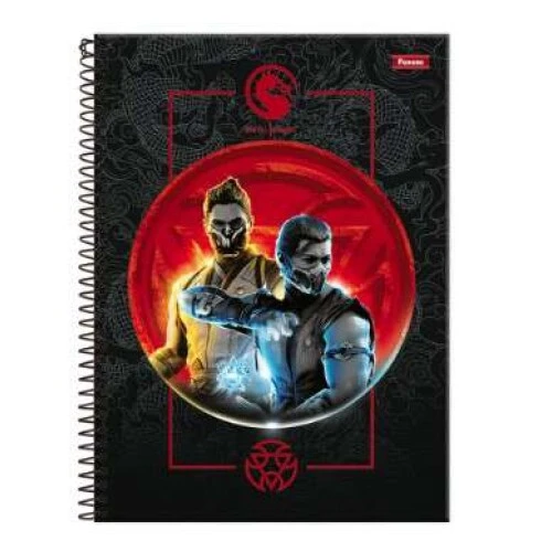 Caderno Universitário Mortal Kombat 10 matérias Foroni
