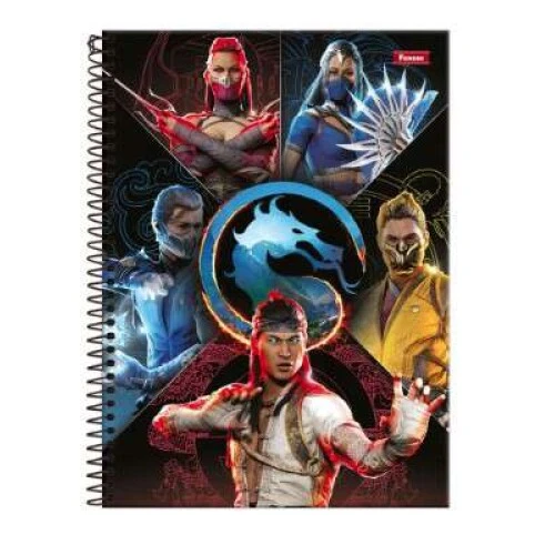 Caderno Universitário Mortal Kombat 10 matérias Foroni