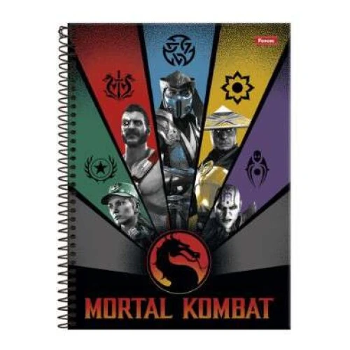 Caderno Universitário Mortal Kombat 80 Folhas - Foroni