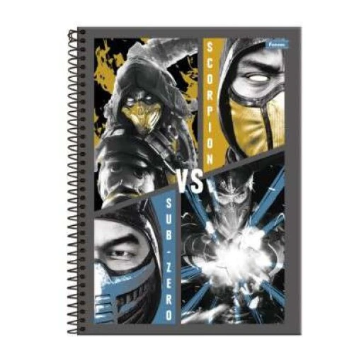 Caderno Universitário Mortal Kombat 80 Folhas - Foroni