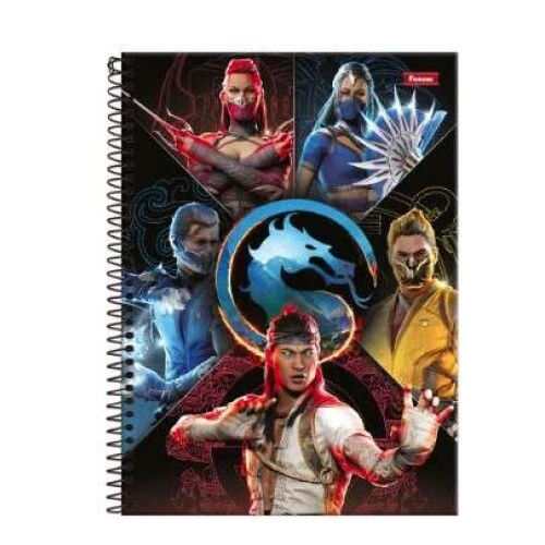 Caderno Universitário Mortal Kombat 80 Folhas - Foroni