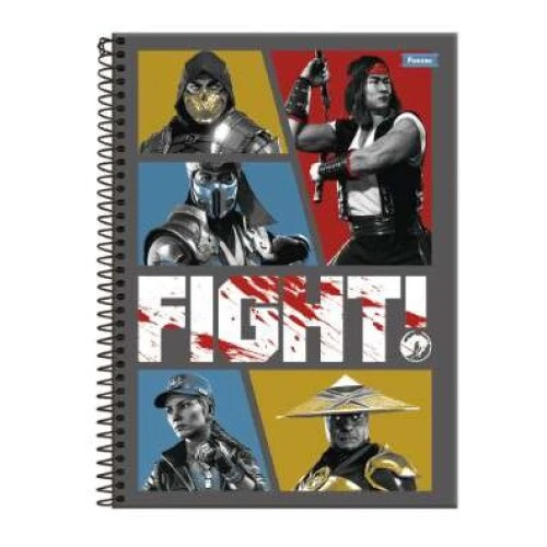Caderno Universitário Mortal Kombat 80 Folhas - Foroni