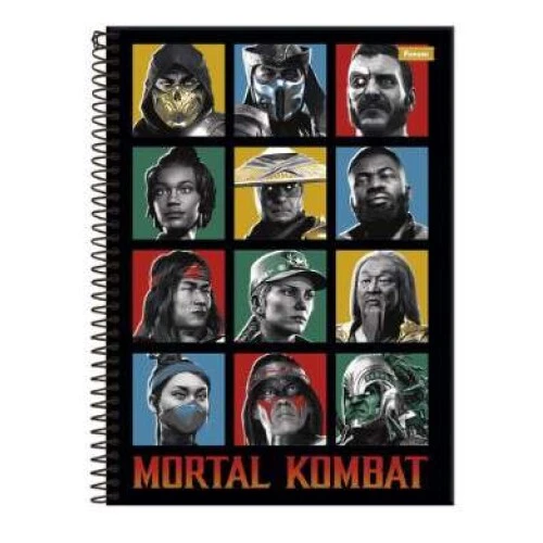Caderno Universitário Mortal Kombat 80 Folhas - Foroni