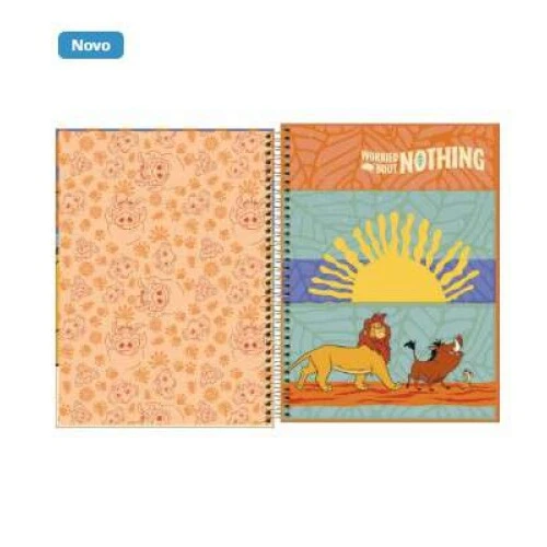 Caderno Universitário O Rei Leao 1 matéria 80 Folhas - Tilibra