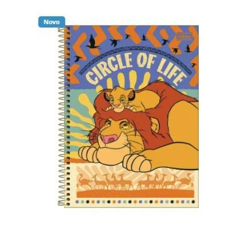 Caderno Universitário O Rei Leao 1 matéria 80 Folhas - Tilibra