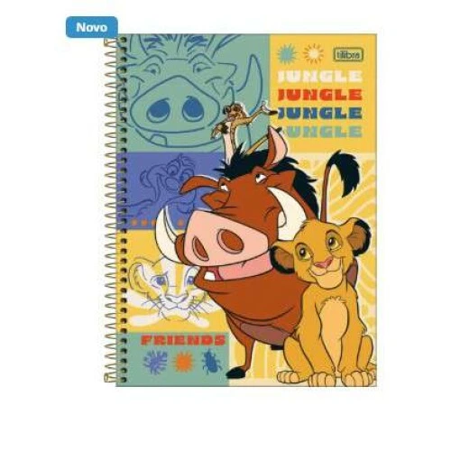 Caderno Universitário O Rei Leao 1 matéria 80 Folhas - Tilibra