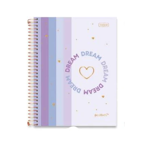 Caderno Universitário Positivity 10 Matérias 168 Folhas - Cadersil