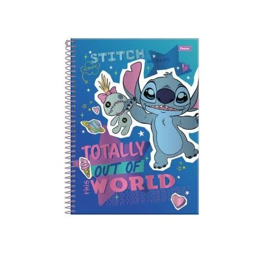 Caderno Universitário Stitch 1 matéria 80 Folhas - Foroni