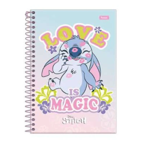 Caderno Universitário Stitch 10 matérias 160 Folhas - Foroni
