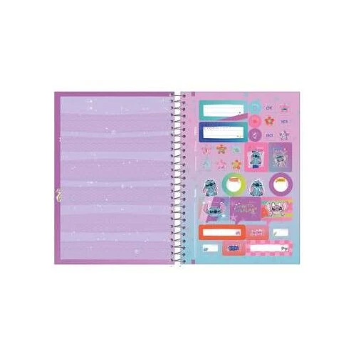 Caderno Universitário Stitch 10 matérias 160 Folhas - Foroni