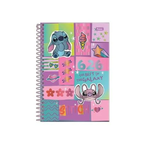 Caderno Universitário Stitch 10 matérias 160 Folhas - Foroni