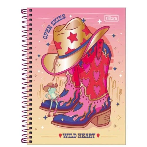 Caderno Universitário West Girl 1 matéria 80 Folhas  Tilibra