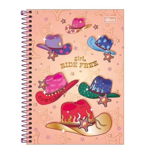 Caderno Universitário West Girl 1 matéria 80 Folhas  Tilibra