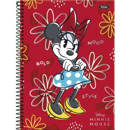 Caderno Universitário 11 Minnie Mouse 80 Folhas - Foroni Caderno Universitário 11 Minnie Mouse 80 Folhas - Foroni
