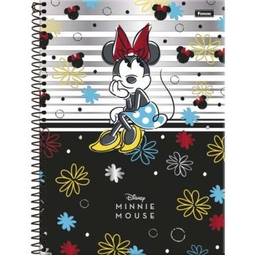 Caderno Universitário 11 Minnie Mouse 80 Folhas - Foroni Caderno Universitário 11 Minnie Mouse 80 Folhas - Foroni