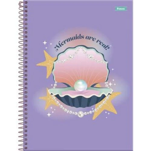 Caderno Universitário 10 Matérias Sereias - Foroni