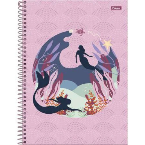 Caderno Universitário 10 Matérias Sereias - Foroni