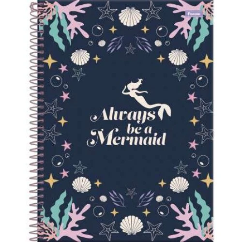 Caderno Universitário 10 Matérias Sereias - Foroni