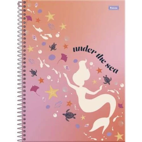 Caderno Universitário 10 Matérias Sereias - Foroni