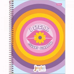 Caderno Universitário 10 matéria Joyful 160 Folhas  Foroni