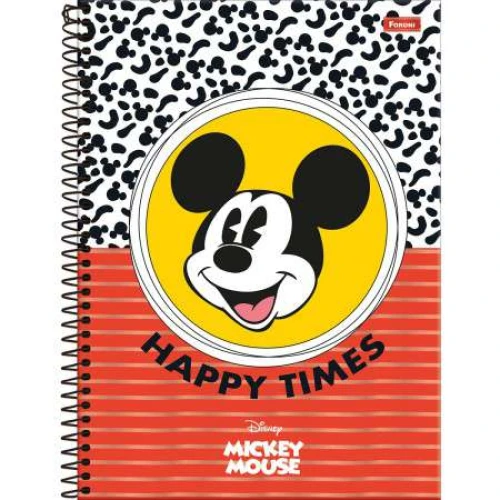 Caderno Universitário 101 Mickey Mouse Grande 160 Folhas Foroni Caderno Universitário 101 Mickey Mouse Grande 160 Folhas Foroni