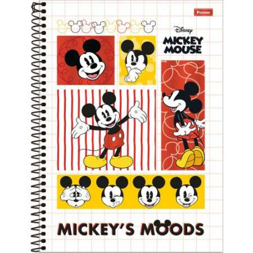 Caderno Universitário 101 Mickey Mouse Grande 160 Folhas Foroni Caderno Universitário 101 Mickey Mouse Grande 160 Folhas Foroni